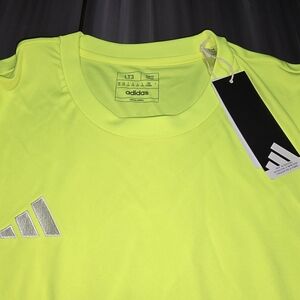 New Adidas Neon Yellow Tall Shirt Great Ladies Long Tunic Or Wear As A Dress
